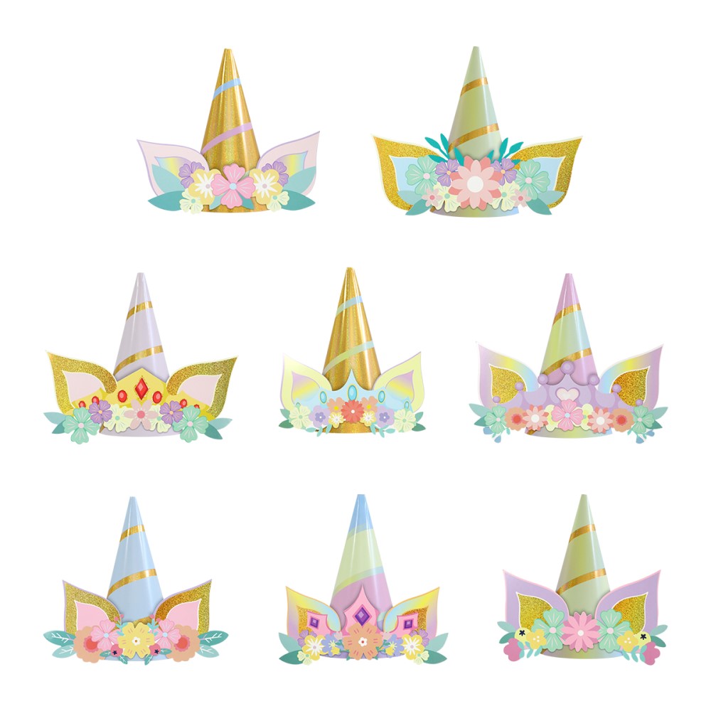 Gorros de cumpleaños Unicornio