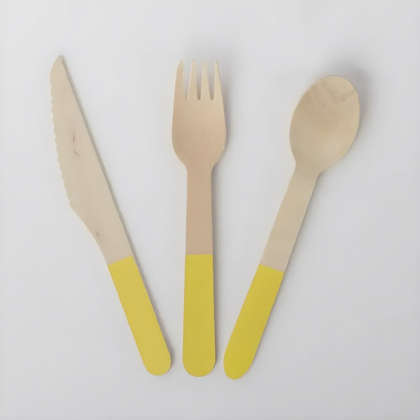 Set 24 piezas mango amarillo