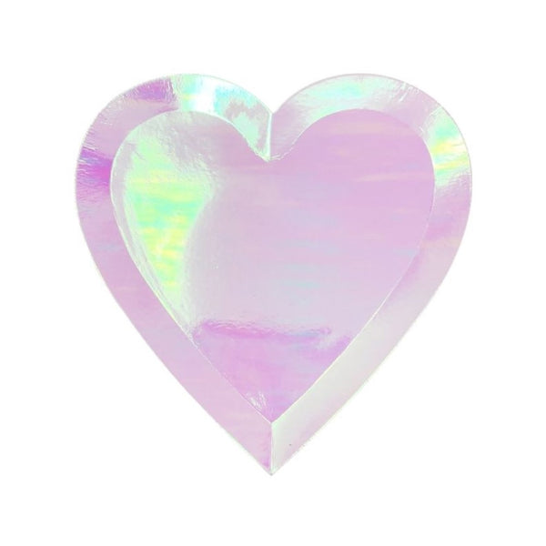 Platos Corazón iridiscente / pequeños