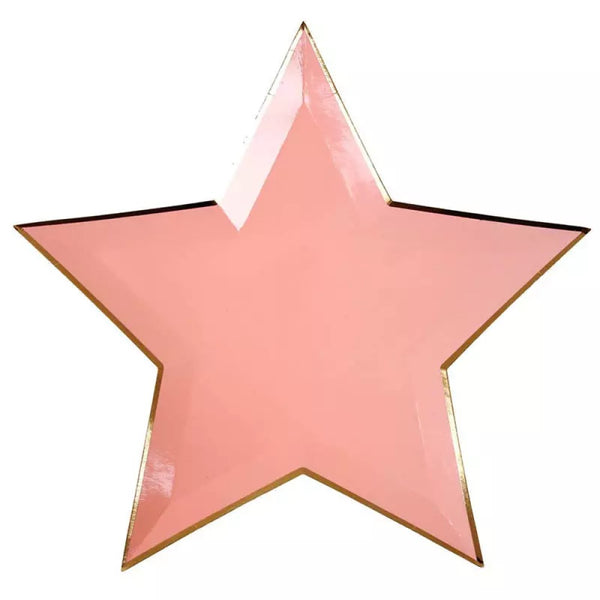 Platos estrellas rosadas