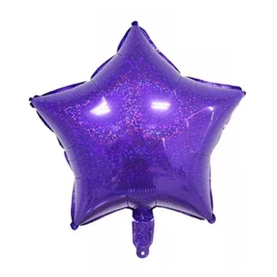 Globo foil estrella iridiscente morada