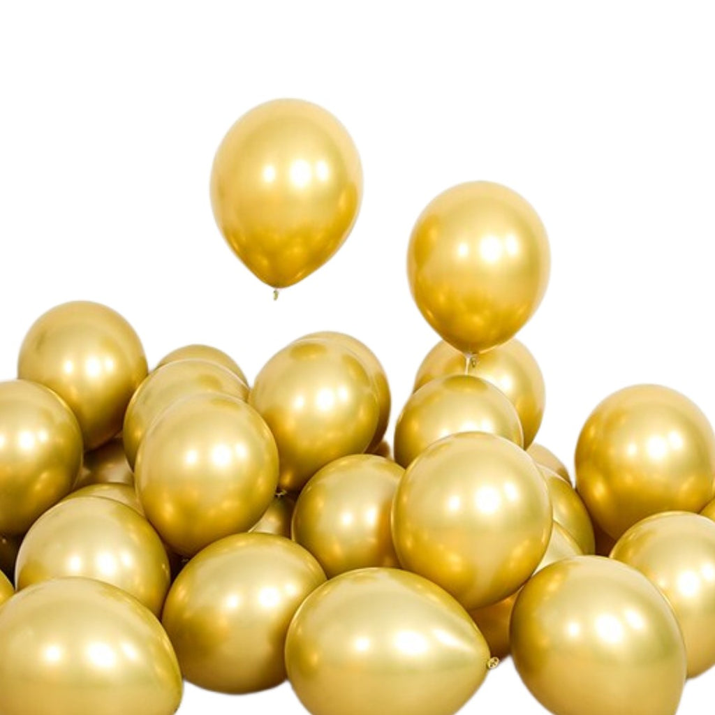 10 Globos metalizados color dorado