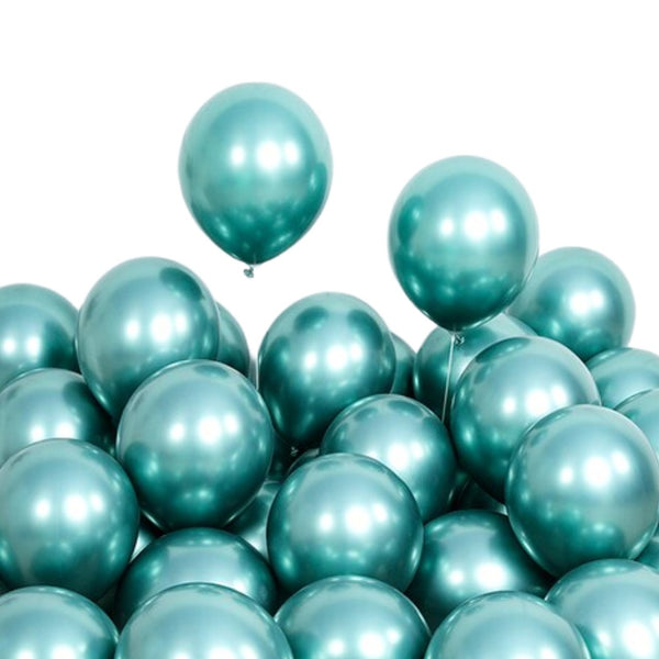 10 Globos metalizados color verde