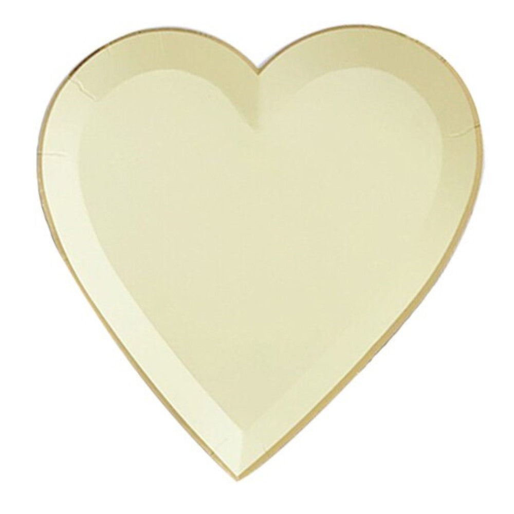 Platos Corazones amarillos / grandes