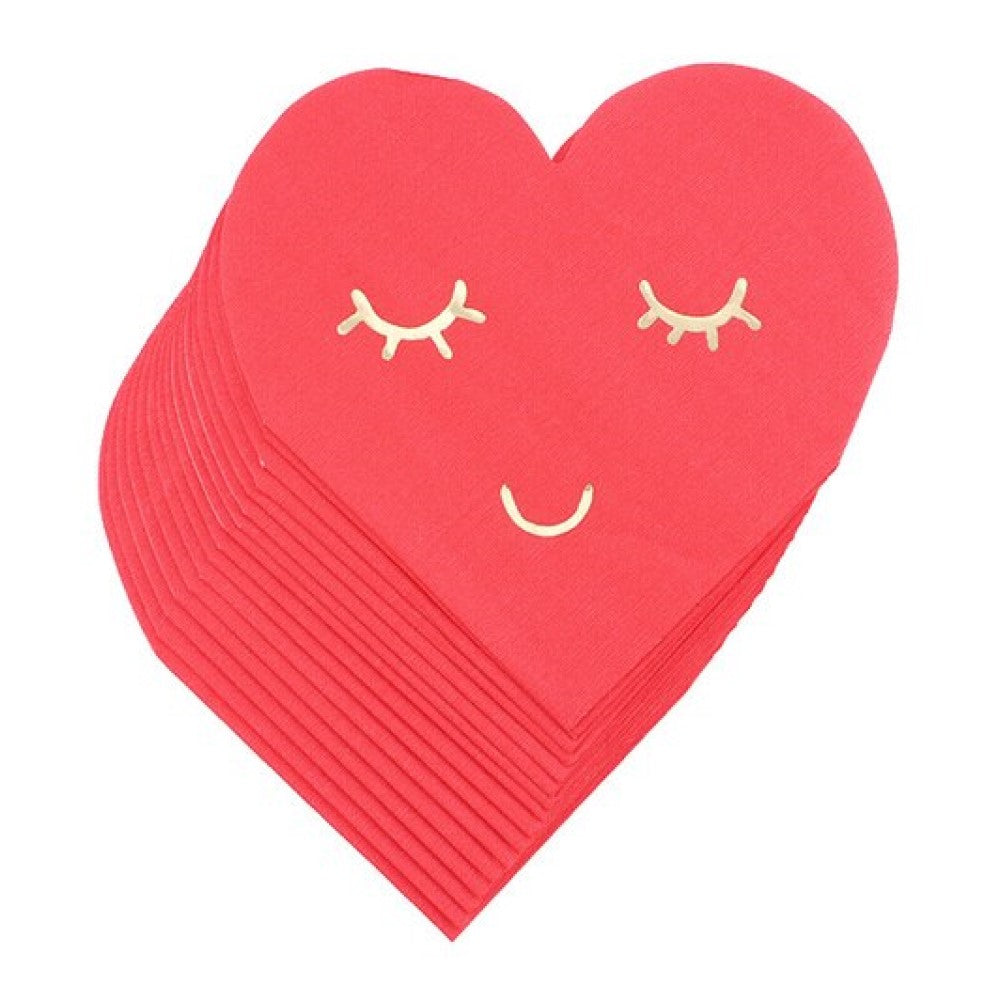 Servilletas Corazones rojo