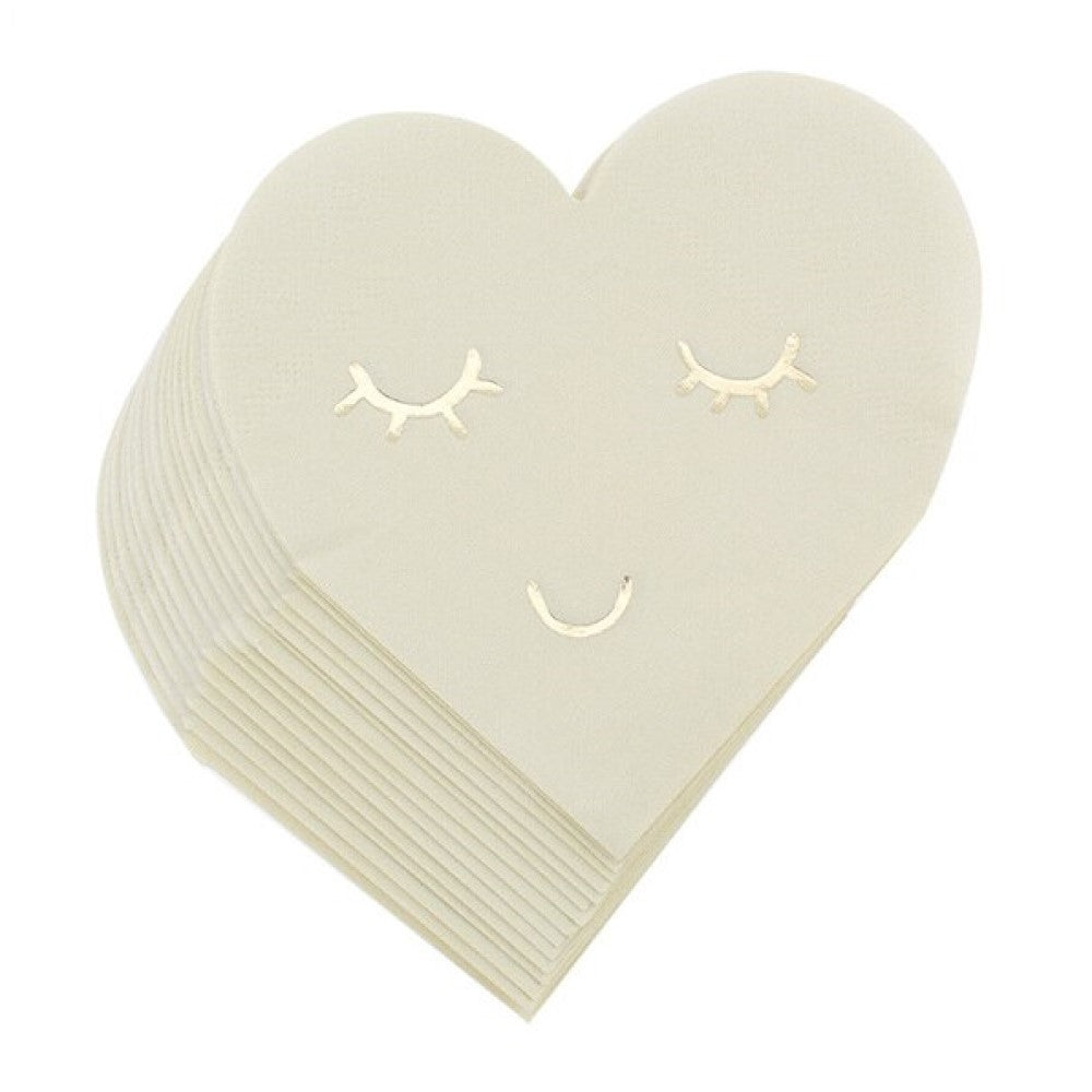 Servilletas Corazones amarillos