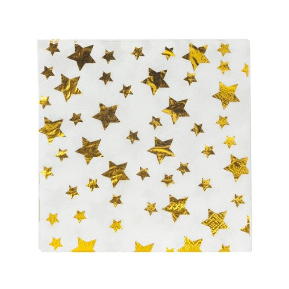 Servilletas estrellas doradas