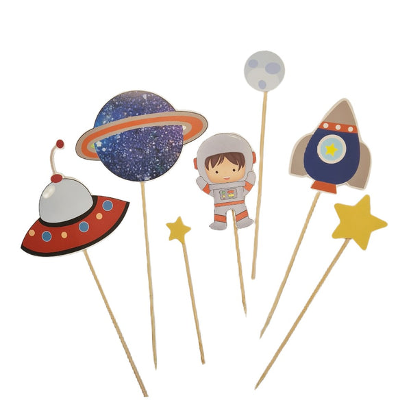 Cake topper Espacio, Planetas y Astronauta