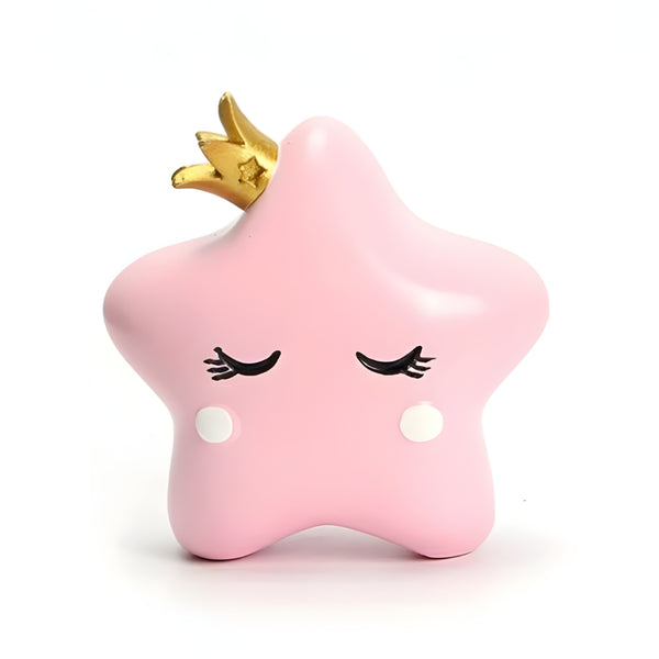 Cake topper Estrella rosada corona