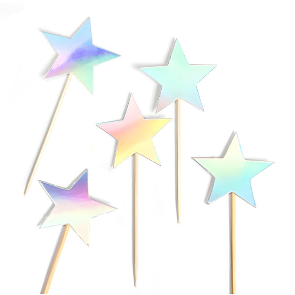 Cake topper Estrellas plateadas
