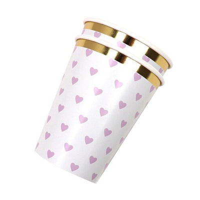 Vasos Corazones morados