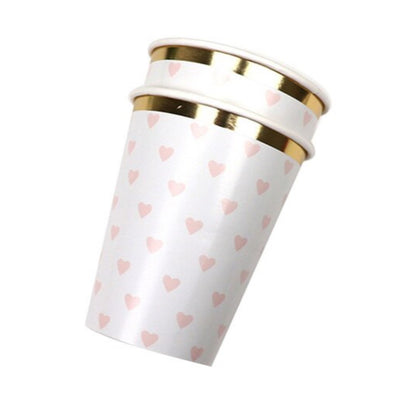 Vasos Corazones rosados